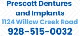 Prescott Dentures and Implants Sponsorship Banner